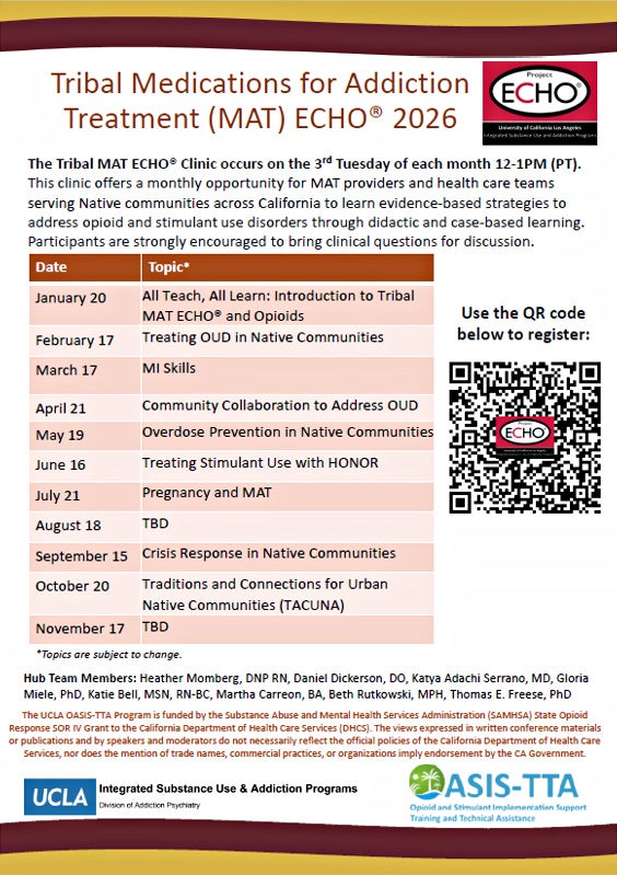 Tribal MAT Echo 2026 Schedule
