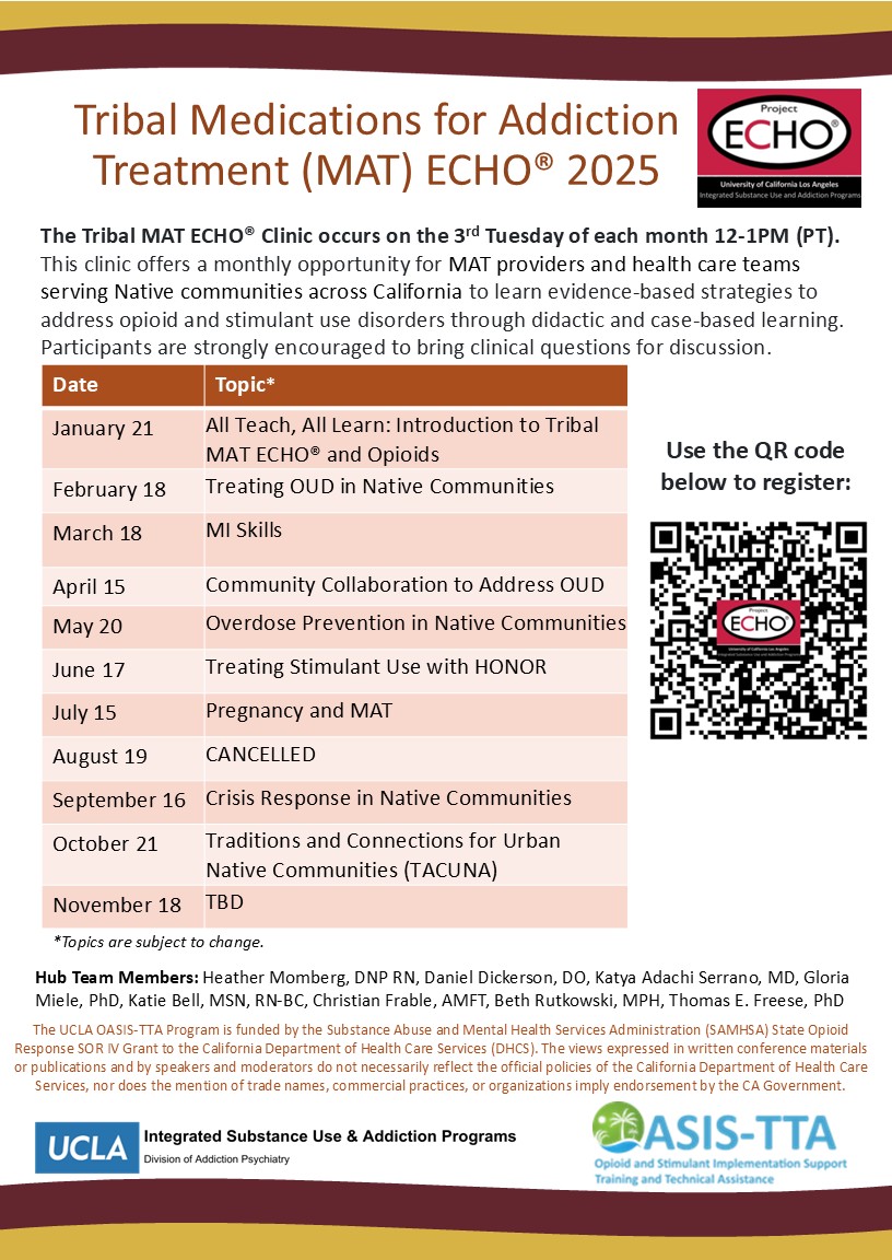 Tribal MAT Echo 2025 Schedule